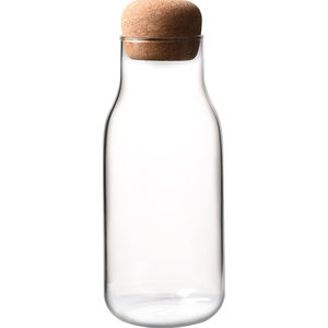 Pot de stockage des aliments en verre transparent, épices, sucre, thé, café, boîte scellée, pour grains et noix, bouteille d'eau, lait, avec couvercle en liège, 50 ml - Product Image 6