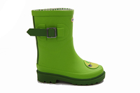 Bottes en caoutchouc pour filles, noir rose bleu, mi-talon, imprimé d'animaux, logo brillant, sexe, 1 pièce