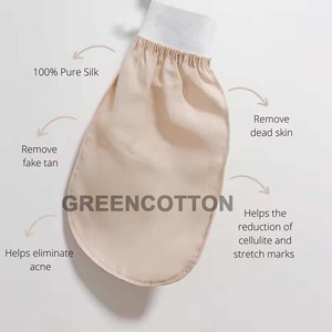 Gant Exfoliant Turc Personnalisé 100% Soie Brute Fait Main, Outil Doux pour la Peau, Gant Kese de <span class=keywords><strong>Hammam</strong></span> pour Hommes et Femmes - Product Image 3