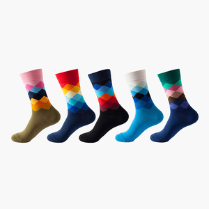 Custom 40 <strong>Units</strong> of <strong>Men's</strong> Novelty Woven Colorful Crew Patterned <strong>Socks</strong> Size EU37-44 - Product Image 6