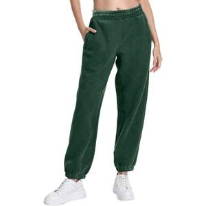Pantalones de chándal holgados verde oscuro para mujer con bolsillos 2025 sudaderas con capucha y sudaderas - Product Image 1