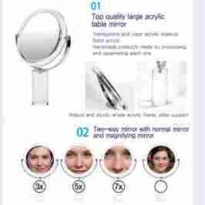 Freely Rotating Customized Cosmetic <b>Mirror</b> Double Sided Standing Design For Professional <b>Makeup</b> Application - Product Image 4