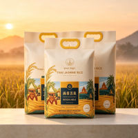 Sacs à riz sous vide en plastique imprimés sur mesure, 1 kg, 2 kg, 5 kg, 10 kg, pochettes d'emballage pour céréales avec poignée