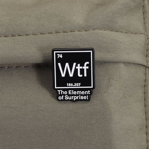 โต๊ะสารเคมี WTF หมุดเคลือบองค์ประกอบของความประหลาดใจเข็มกลัดปกเสื้อของขวัญเครื่องประดับตลกสำหรับนักเรียน - Product Image 3