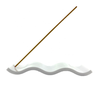 Support d'agarbatti en cristal acrylique fait à la main, Lucite Vibes brûleur d'encens vague bâton d'encens pour Yoga méditation