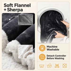 Wholesale Fleece Electric Heated Wearable Blanket with Foot Pocket Oversized Wearable Heating Blanket <strong>Hoodie</strong> - Product Image 5