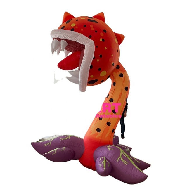 Realistic Version of Plants Vs. Zombies Inflatable Piranha/ Inflatable Chewing Flower Decorated for Playground