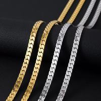 Chaînes de collier en or et argent pour la fabrication de bijoux DIY, vente en gros : Câble, Box, Cubaine, Corde, Serpent, Figaro, Épi de Blé
