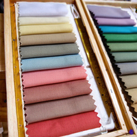 Tissu de costume en gros TR 310g/m Sergé à lisière Sergé sergé uni Teint en uni Viscose/Polyester pour uniformes et tenues formelles pour filles