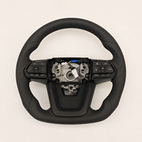 Volant en cuir pleine fleur avec boutons noirs personnalisés pour Land Cruiser LC79 LC70 LC76 LC300 2008-2021