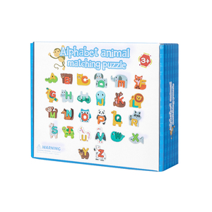 Montessori Wooden Dinosaur Animal Alphanumeric Matching Building Blocks Set Educational Toy for Children's Early - Product Image 6