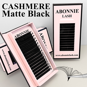 Extensions de <span class=keywords><strong>cils</strong></span> individuelles souples pour usage professionnel, compatibles végétaliens, <span class=keywords><strong>volume</strong></span> <span class=keywords><strong>russe</strong></span>, noir mat, en plateaux, vente en gros - Product Image 4