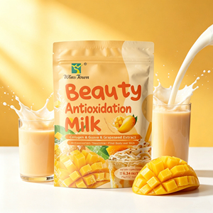 Leche en polvo antioxidante de marca propia Wins Town con colágeno, extracto de guayaba y semilla de uva, bebida de belleza con sabor a mango para aclarar la piel. - Product Image 1