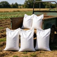Sacs en toile tissée PP personnalisés avec logo, 50 kg, 100 kg, pour ensilage et céréales, avec bande