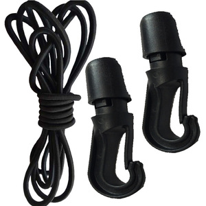 Cuerda elástica para barco de pesca con ganchos de 8 mm, negra, 5 m de longitud, para equipo de pesca. - Product Image 3
