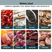 Roestvrijstalen Roterende Fruitdroger Machine Vleeskruiden Pinda Papaja Guave Perzik Dehydrator Machine