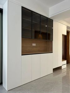Meuble à chaussures mural encastré personnalisé |   Armoire en aluminium anti-rayures pour l'organisation de la vaisselle et des collations - Product Image 3