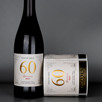 Etiquetas de Vino Personalizadas, Holográficas, Autoadhesivas, de Papel Texturizado de Lujo, con Relieve y Lámina Dorada para Vino y Cerveza