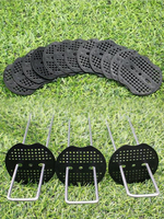 Piquets de gazon de 15 cm pour barrière contre les mauvaises herbes, agrafes de paysage galvanisées, en forme de U