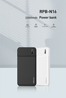 Chargeur de batterie Portable Ultra-mince 10000mah Power Bank charge rapide Powerbank Compatible avec iPhone Android téléphone Portable