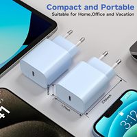 Cargadores de Teléfono Móvil Tipo C, Adaptador de Carga Rápida USB C PD de 20 W, Cargador Tipo C con Cable y Cabezal para Android