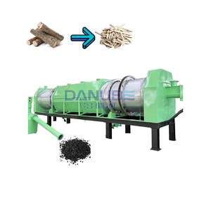 Máquina de Carbonización de Biomasa de Cáscara de Arroz 2025, Horno de Carbonización Continuo de Tambor para Biocarbón - Product Image 1