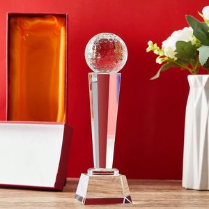 Trofeo de Golf de Cristal K9 Ecológico de 250 mm, Venta al Por Mayor de Fábrica WZ, Grabado Láser 3D Personalizado, OEM/ODM Disponible - Product Image 5