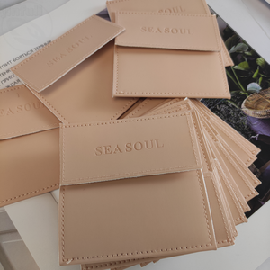 Bolsas de embalaje de joyería de cuero con logotipo personalizado en stock, bolsas de embalaje de joyería con logotipo para pendientes, collares, pulseras - Product Image 5