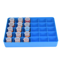 Clinique hospitalière médicale plastique ABS bleu 36 grilles plateau de rangement de médicaments durables pour patients étuis à pilules
