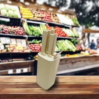 Nouveau produit ensemble de porte-couteaux de cinq pièces de style simple pour couteaux à éplucher de chef avec éplucheur essentiel de cuisine
