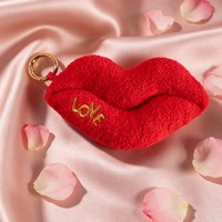 Porte-clés en peluche Lèvres Rouges, Mini Peluche Douce, Pendentif de Sac, Cadeau de Saint-Valentin, Jouet en Peluche Moelleux, Fabricant OEM ODM Personnalisé