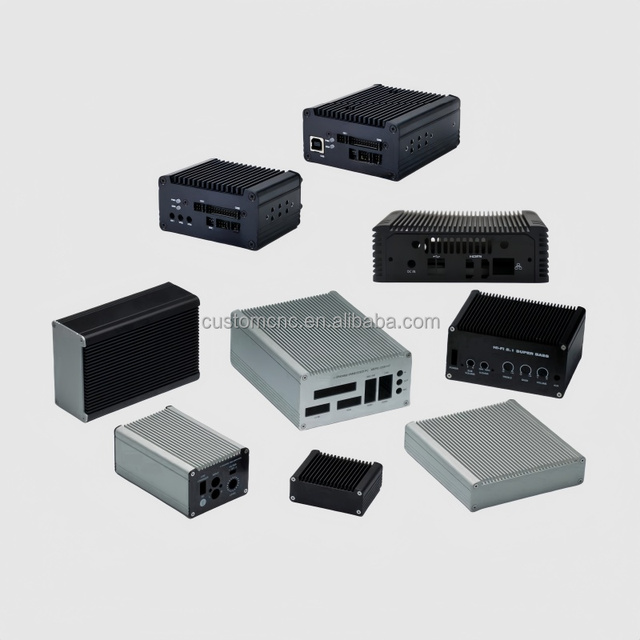 Industry Fanless Mini PC Custom Amplifier Chassis Extruded Aluminum Stainless Steel Heat Sink Enclosure Embedded Wire Wire EDM