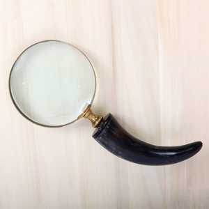 Lupa elegante con mango de cuerno de búfalo hecha a mano para lectura de precisión y estilo clásico vintage - Product Image 3