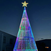Luz Decorativa Programable con Motivo de Árbol de Navidad para Proyectos Festivos