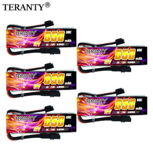 升级版TERANTY 650mAh 2S 7.6V 60/120C高压脂电池室内穿越飞机模型无人机Tinyhawk FPV赛车电池 - Product Image 1