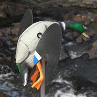 Leurre de chasse motorisé hautement réaliste en forme de canard colvert à ailes rotatives, électrique, pour l'extérieur, en plastique, avec mouvement réaliste