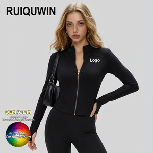 RUIQUWIN OEM Seamless Long Sleeve Yoga <b>Top</b> for Women Slim Fit <b>Thumb</b> <b>Hole</b> Quick Dry Workout Shirt Running Gym Sports Athletic - Product Image 1