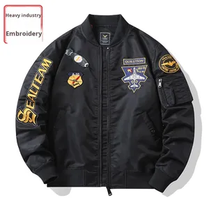 OEM al aire libre chaqueta de bombardero impermeable de nailon a prueba de viento ropa deportiva transpirable helicóptero chico diseño cálido abrigo para correr - Product Image 3