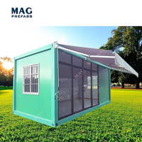 Expédition économique : Maison conteneur de luxe avec auvent, petites maisons modernes préfabriquées, maisons modulaires conteneurs chinoises à vendre