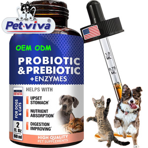 高品質プロバイオティクスプレバイオティクス酵素付き液体食品サプリメント犬猫消化サポートペットヘルスケアサプリメント - Product Image 1