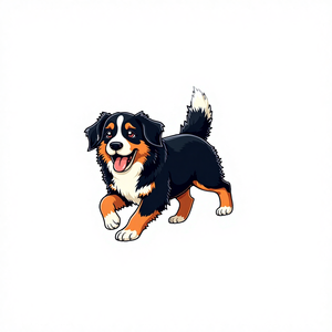 Sudaderas casuales de punto con estampado de dibujos animados de perro de montaña bernés para mujer - Product Image 4