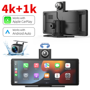 מסך 10.26 אינץ' 4K+1080P עם CarPlay, Mirror Link, מצלמת רוורס, CarPlay ו-<span class=keywords><strong>Android</strong></span> Auto, מצלמת DVR לרכב, מצלמת דרך Carlover AI. - Product Image 1