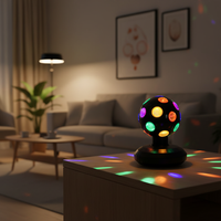 Boule lumineuse LED RGB rotative, lampe magique, décoration d'intérieur, alimentée par USB/batterie, pour fête, scène, boule disco, lumières colorées