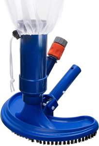 Cabezal de Aspiradora para Piscina GYDACO de Nailon Azul, Diseño de Media Luna con Cepillo Inferior, Bolsa Filtrante y Clips EZ, Limpiador de Piscinas - Product Image 4