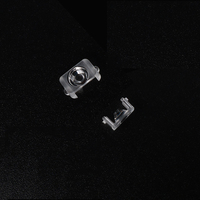 Lentille optique LED carrée F10-6 à angle de faisceau étroit pour lampes de poche