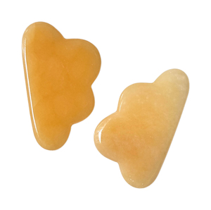 Planche à gratter faciale en jade beige de haute qualité, pierre jaune, gua sha, pierre jaune pour le visage - Product Image 2