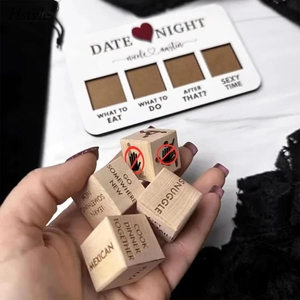 Hot Wood Date Night Dice Fecha de madera Night Ideas Juego de dados <span class=keywords><strong>Pareja</strong></span> romántica Fecha Night Game Action Decision Juegos de dados <span class=keywords><strong>para</strong></span> <span class=keywords><strong>pareja</strong></span> - Product Image 1
