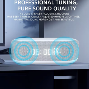 Xu Hướng Thông Minh Bầu Không Khí Ánh Sáng Loa 15W Điện Thoại Di Động Sạc Không Dây Đèn Đồng Hồ BT Bluetooths Loa - Product Image 2