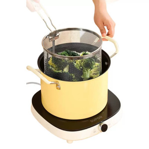 Olla para freír multifuncional Supor de 5,2 l con colador de cerámica antiadherente de aleación de aluminio para freír y hervir - Product Image 5