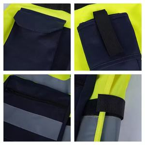 เสื้อกั๊กนิรภัยสะท้อนแสงสีดำสำหรับวิศวกรของ JD Factory ปรับแต่งโลโก้ได้ ผลิตจากโพลีเอสเตอร์ทนทานสำหรับงานก่อสร้างและอุตสาหกรรม - Product Image 3